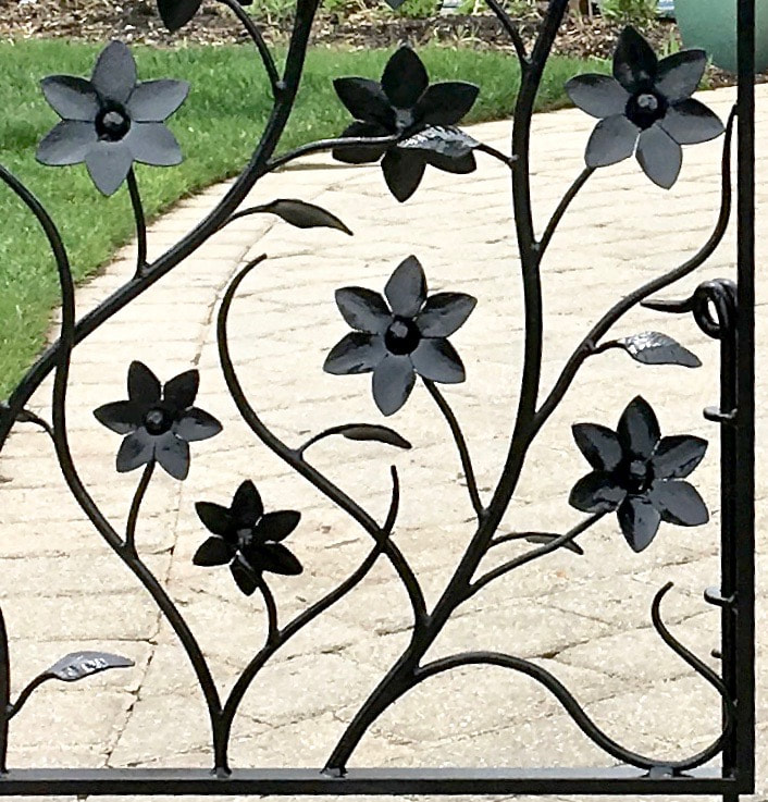 Botanical Custom Metal Iron Chicagoland Garden Ironwork Blacksmith